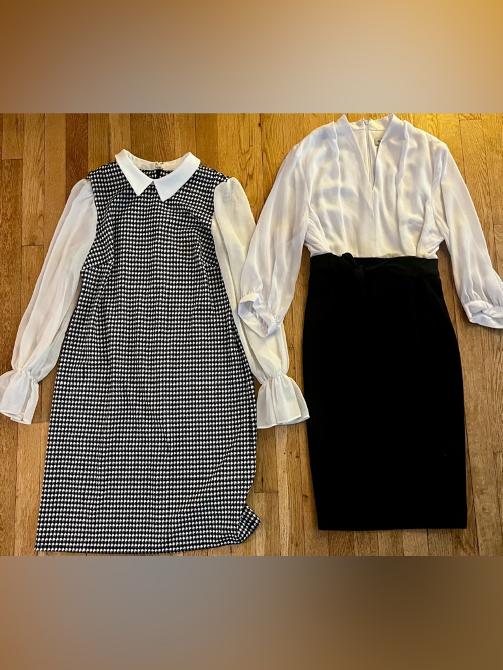 (2) Black/White Career Dresses, Sz 12